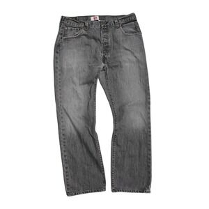 Levis 501 Jeans 36x30 Gray Denim Relaxed Straight Leg Button Fly‎ Y2K WPL-423